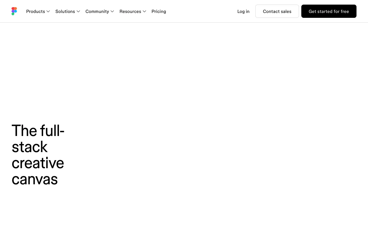 Figma homepage screenshot