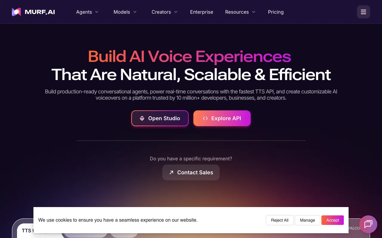 Murf homepage screenshot