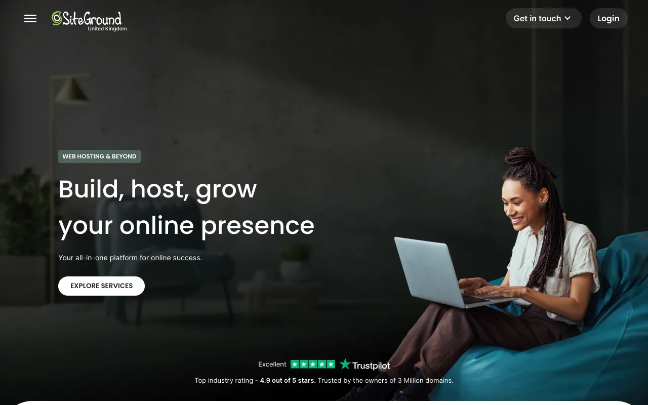 SiteGround homepage screenshot