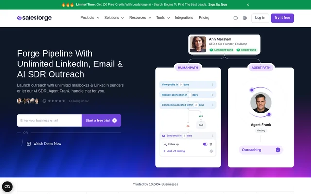 Salesforge website screenshot