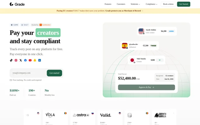 Creator Check website screenshot