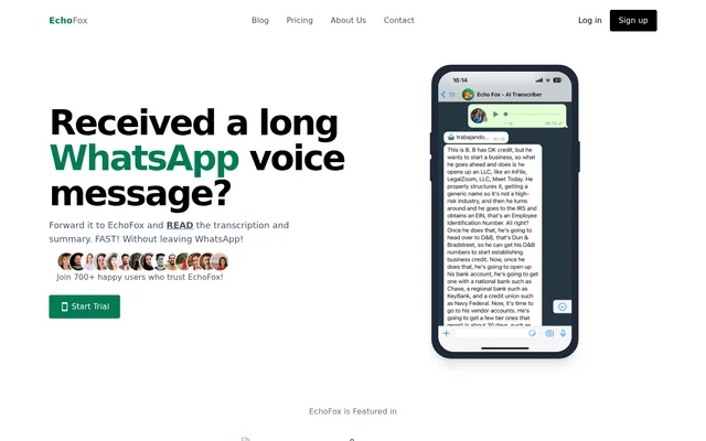 EchoFox website screenshot
