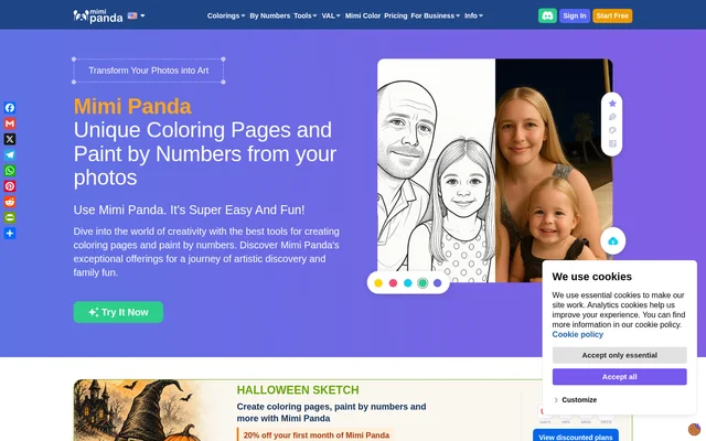 Mimi Panda website screenshot