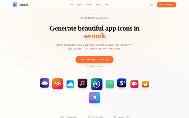 Iconik AI website screenshot