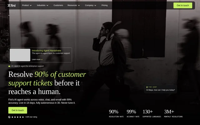 Fini website screenshot