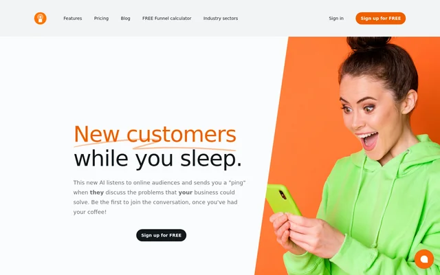 CustomerPing website screenshot