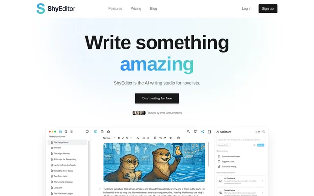 ShyEditor website screenshot