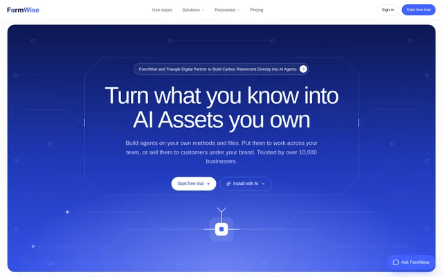 FormWise website screenshot