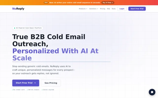 NuReply website screenshot