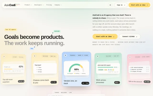 AskCodi website screenshot