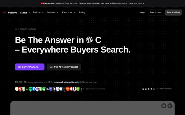Surfer website screenshot