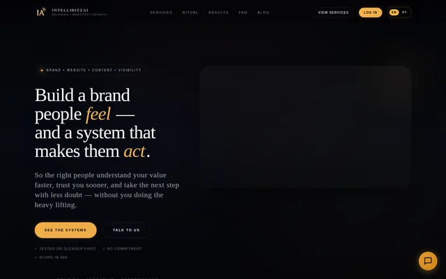 IntellibizzAI website screenshot