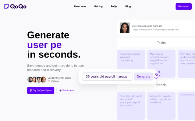 QoQo website screenshot