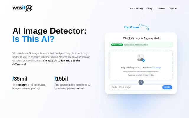 WasItAI website screenshot