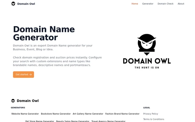 DomainOwl website screenshot