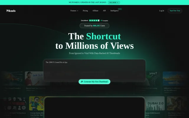 Pikzels website screenshot