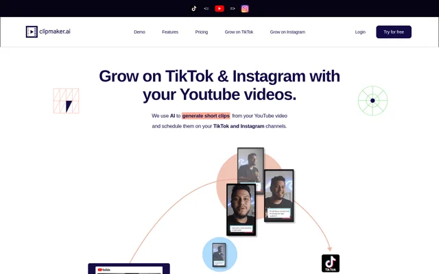 ClipMaker website screenshot
