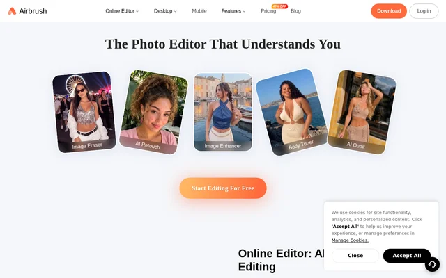 AirBrush website screenshot