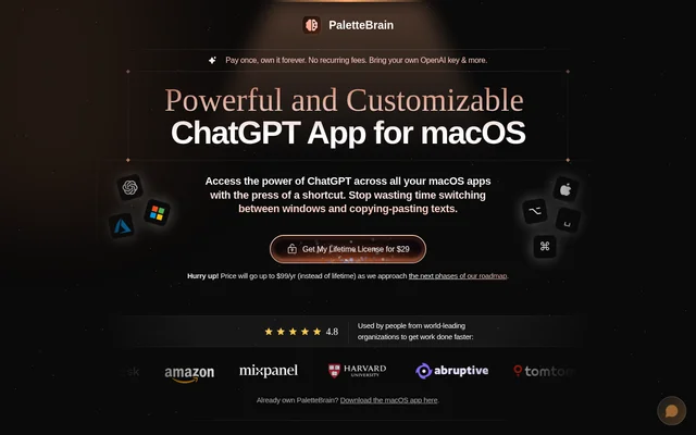 PaletteBrain website screenshot