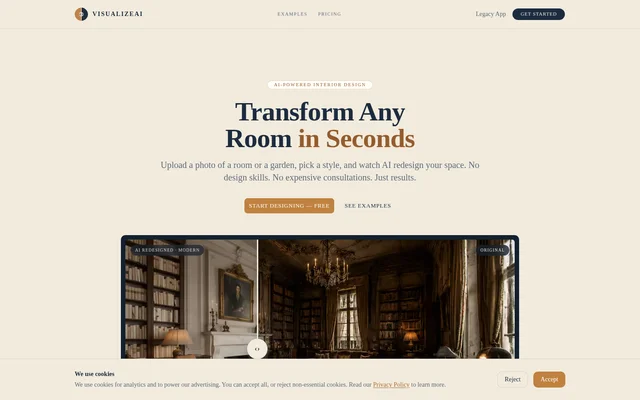 VisualizeAI website screenshot