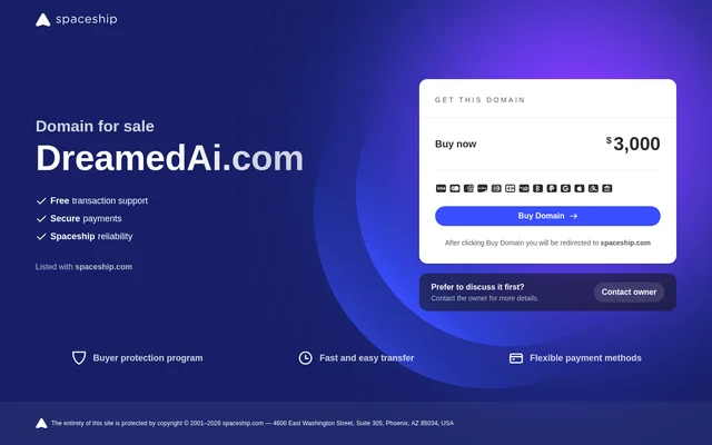 DreamedAi.com website screenshot