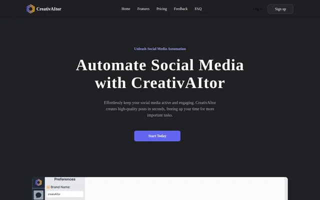 CreativAItor website screenshot