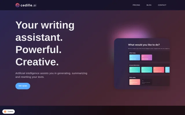 Cedille.ai website screenshot
