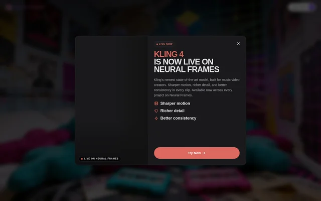 Neural Frames website screenshot