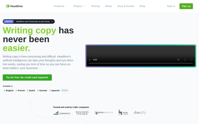 Headlime website screenshot