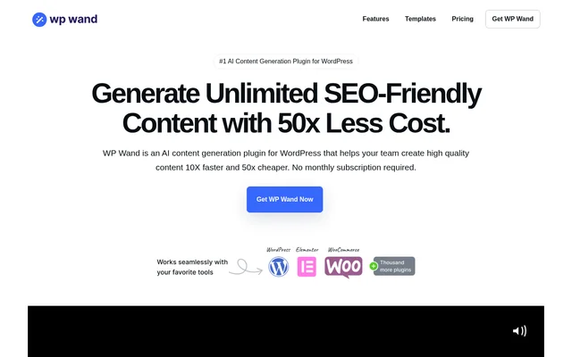 WP Wand website screenshot