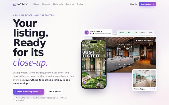 SofaBrain Studio website screenshot