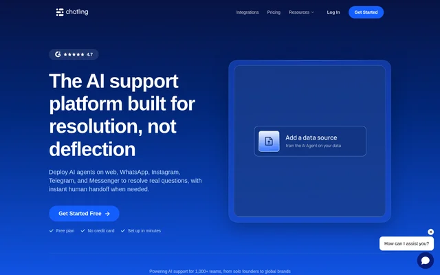Chatling website screenshot