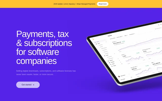 Lemon Squeezy website screenshot