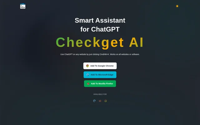 Checkget website screenshot
