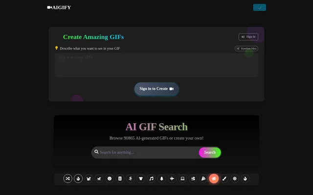 AIGIFY website screenshot