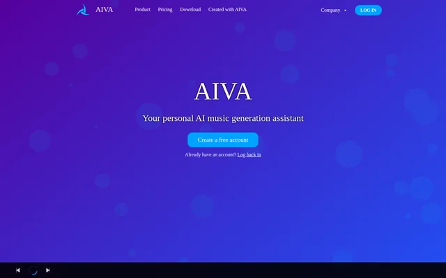 AIVA website screenshot