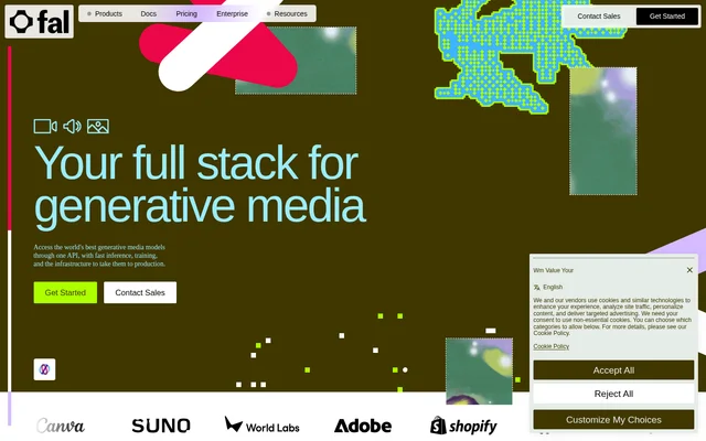 fal website screenshot