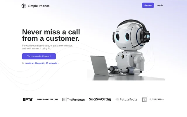 Simple Phones website screenshot