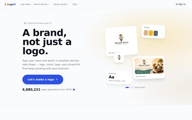 LogoAi website screenshot