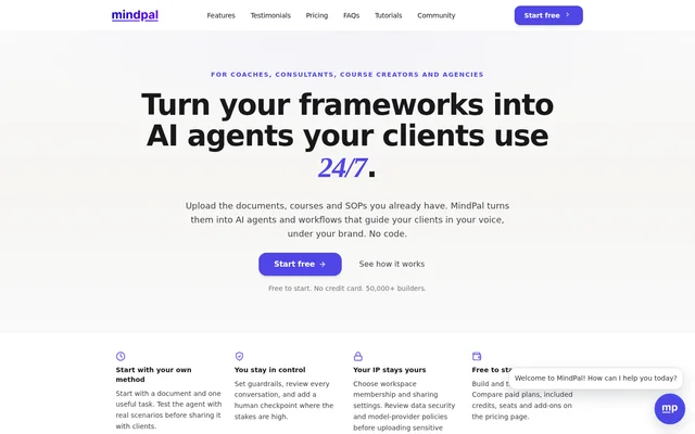 MindPal website screenshot