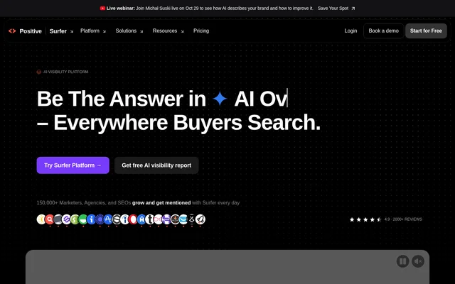 Surfer website screenshot