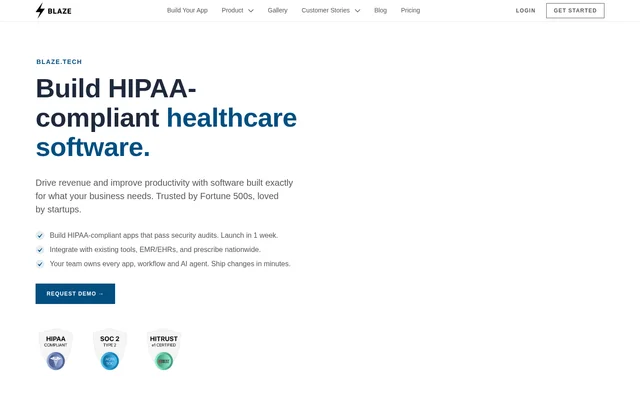 Blaze.tech website screenshot