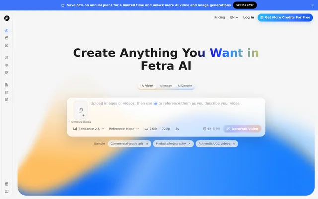 Fetra AI website screenshot