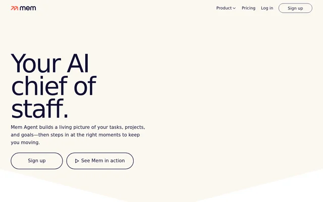 Mem website screenshot