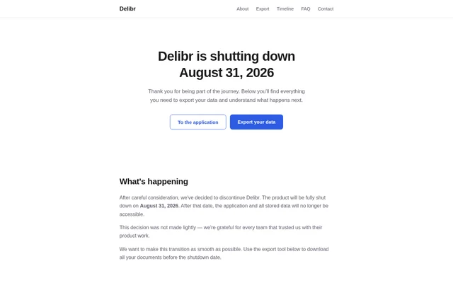 Delibr AI website screenshot