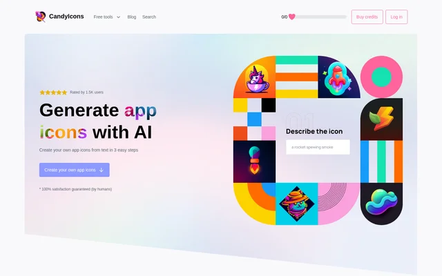 CandyIcons website screenshot
