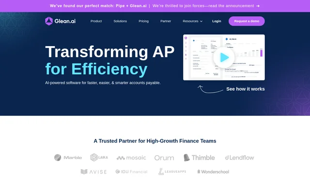 Glean AI website screenshot