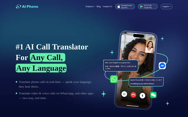 AI Phone website screenshot