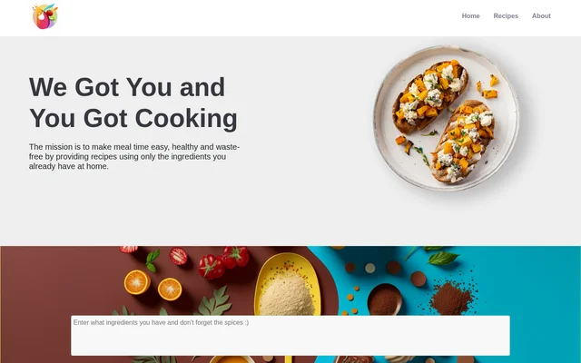 You Got Cooking website screenshot