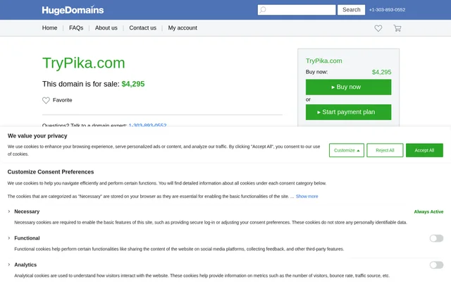 Pika website screenshot